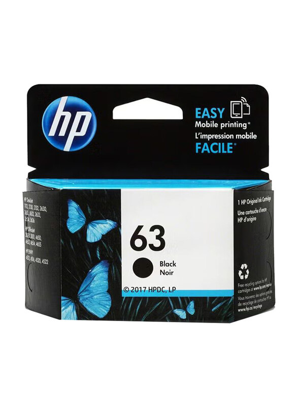 

HP 63 F6U62A Black Ink Cartridge