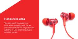 Universal In-ear Earphone With Mic And In-line Control EX250AP Red