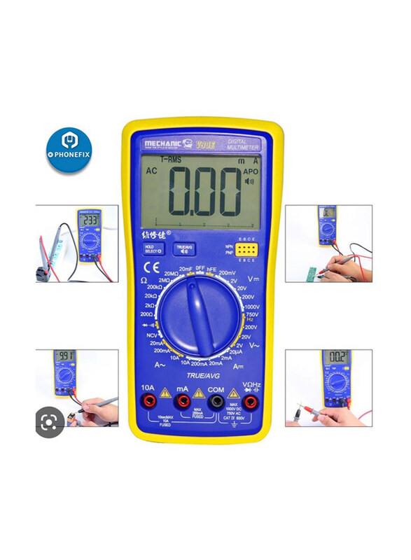 

Mechanic AKT V90E Digital Multimeter, Yellow/Blue