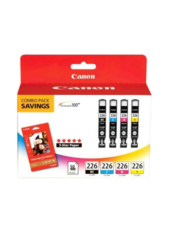 

Canon 226 Multicolour Toner Cartridge With Photo Paper Set, 4 Pieces