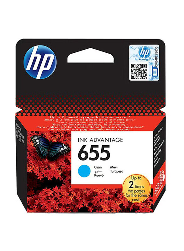 

HP 655 Cyan Original Ink Advantage Cartridge