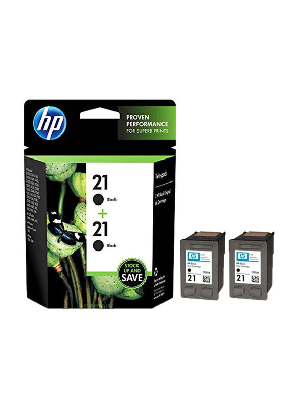 

HP 21 Black Ink Toner Cartridge, 2 Piece
