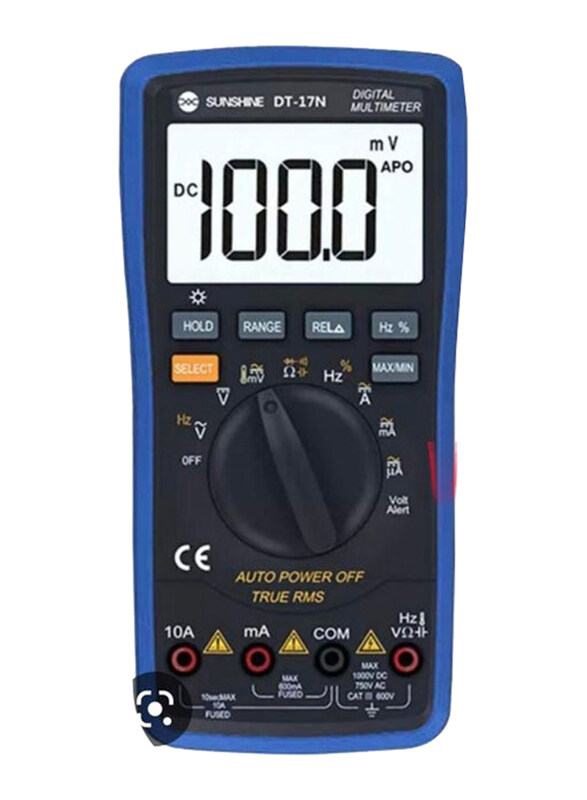 

Generic Dt 17n Multi Range LCD Display Multimeter Auto Digital, Multicolour