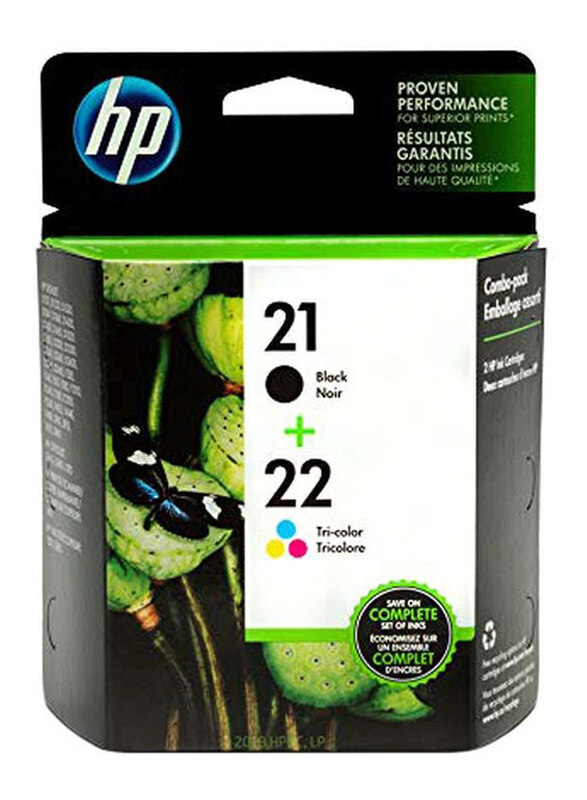 

HP 21/22 Black/Tri-Color Ink Cartridge, 2 Pieces