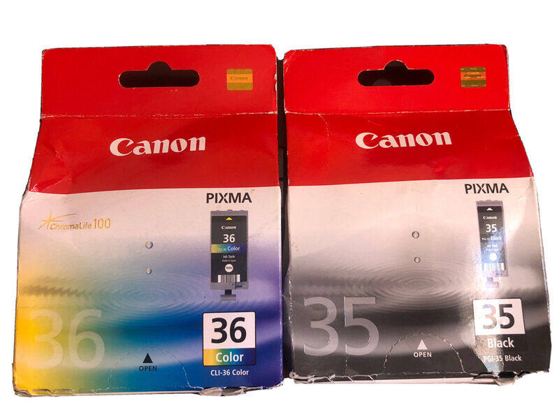 Canon 3-Piece ChromaLife100 Ink Tank 35 Black/36 Color