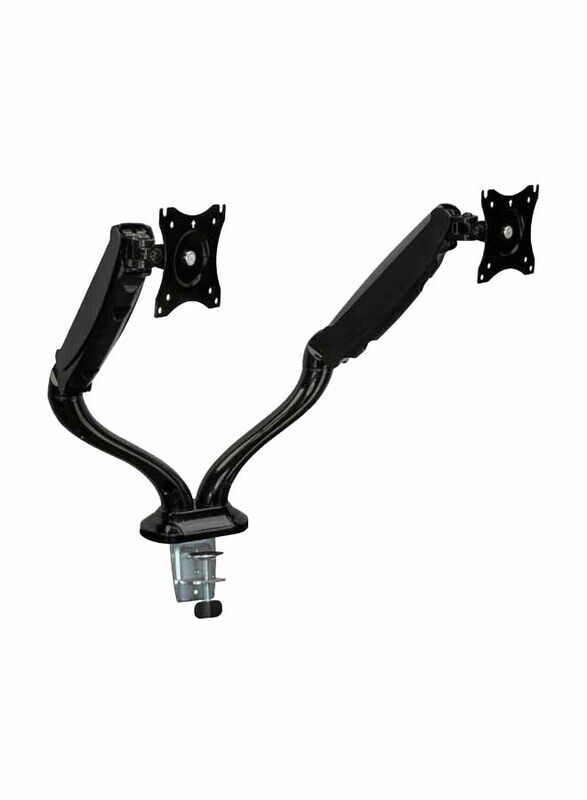 

Generic Dual Monitor Desk Clamp Stand, Black