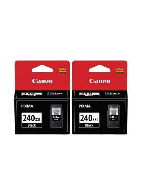 

Canon Pixma Black Printer Ink Cartridges, PG-240XXL, 2 Pieces