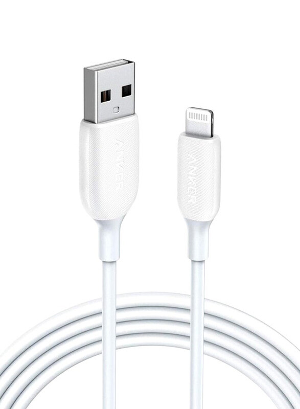 

Anker 0.9-Meters Powerline 3 Lightning Cable, USB Type A Male to Lightning for Apple Devices, White