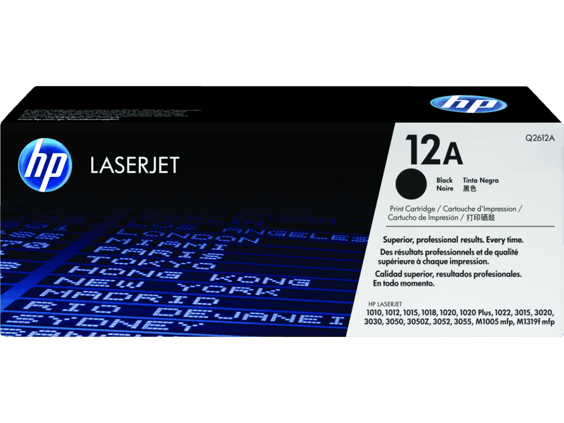 HP 2-Piece 12A LaserJet Ink Toner Cartridge Set Black