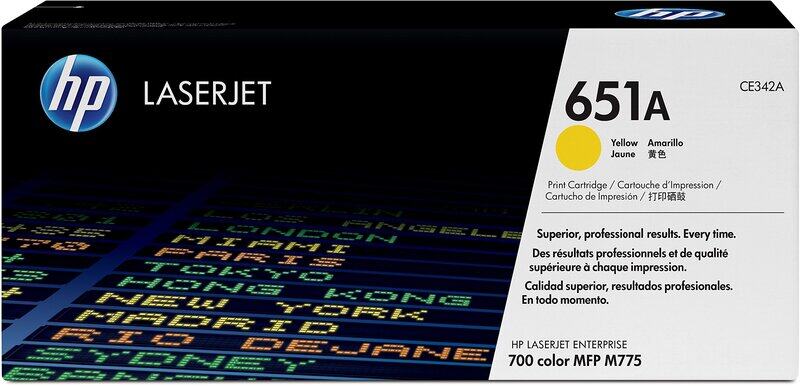 

HP Original LaserJet Toner Cartridge 651A Yellow