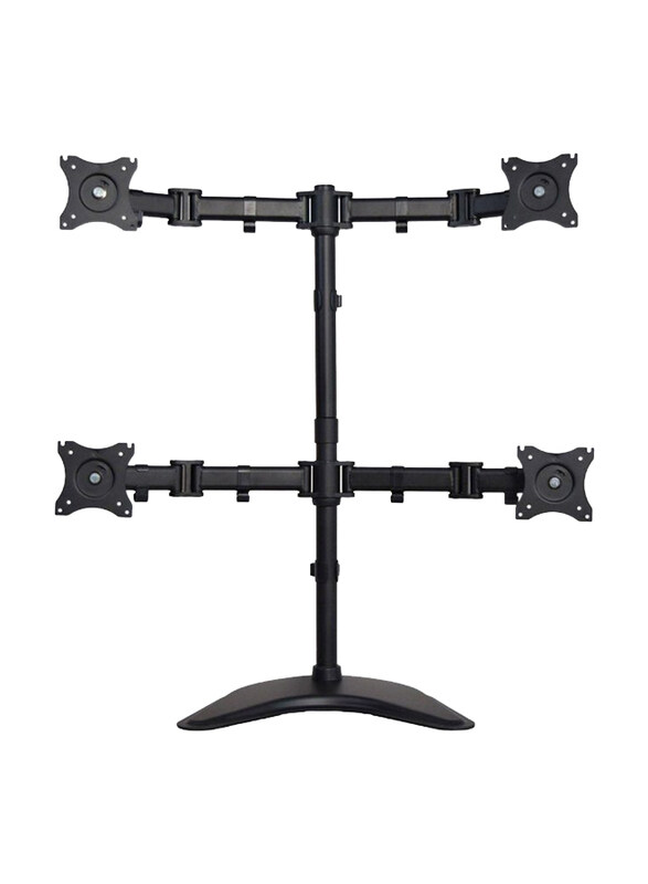 

Universal Quad Monitor Adjustable Desktop Mount for Below 32-inch, TMWM-2572, Black