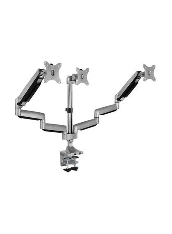 

Universal Triple Monitor Floor Mount For LCD TV, Silver