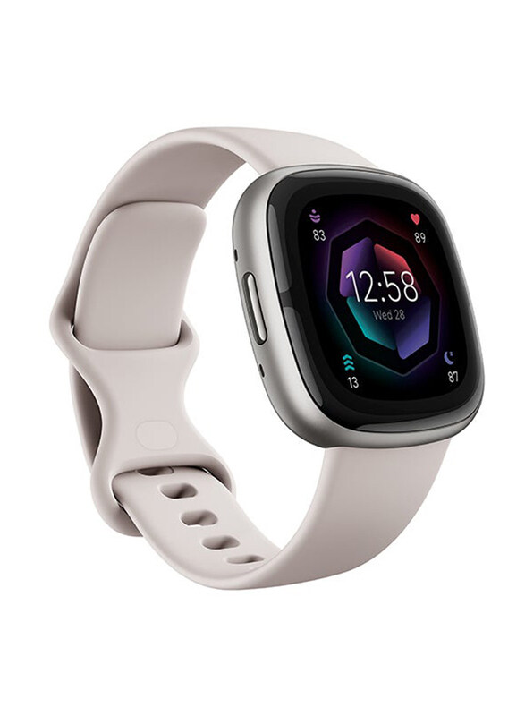 

Fitbit Sense 2 Health & Fitness Smartwatch, GPS, White/Platinum Aluminium