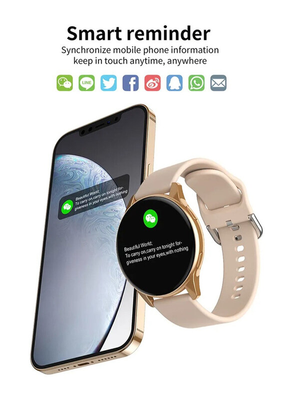 

Generic Active 2 T2 Pro Round Smartwatch, Gold