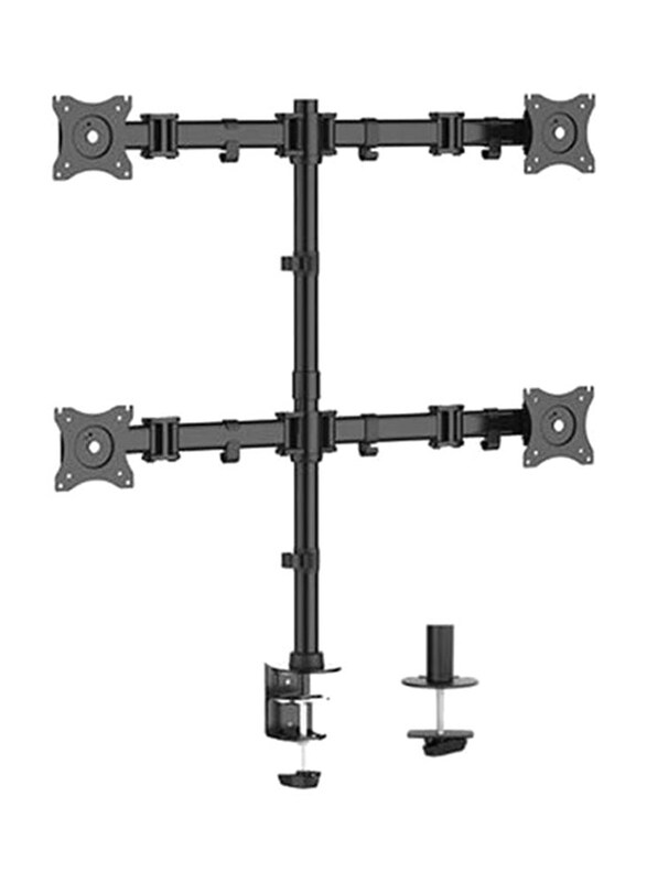 

Universal Skilltech Four Arm Tabletop Monitor Mount, Black/Silver