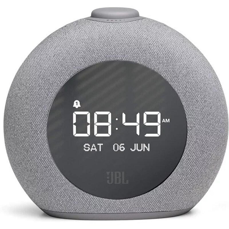 Bluetooth Clock Radio Speaker With FM Grey