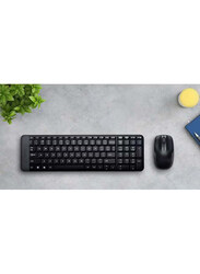 Logitech MK220 Space-Saving Wireless English/Arabic Keyboard and Mouse Combo, Black