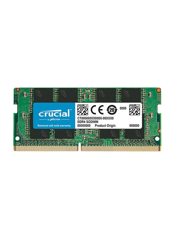 

Crucial 8GB DDR4 2666 MHz CL19 Laptop Memory Module, CT8G4SFRA266, Green