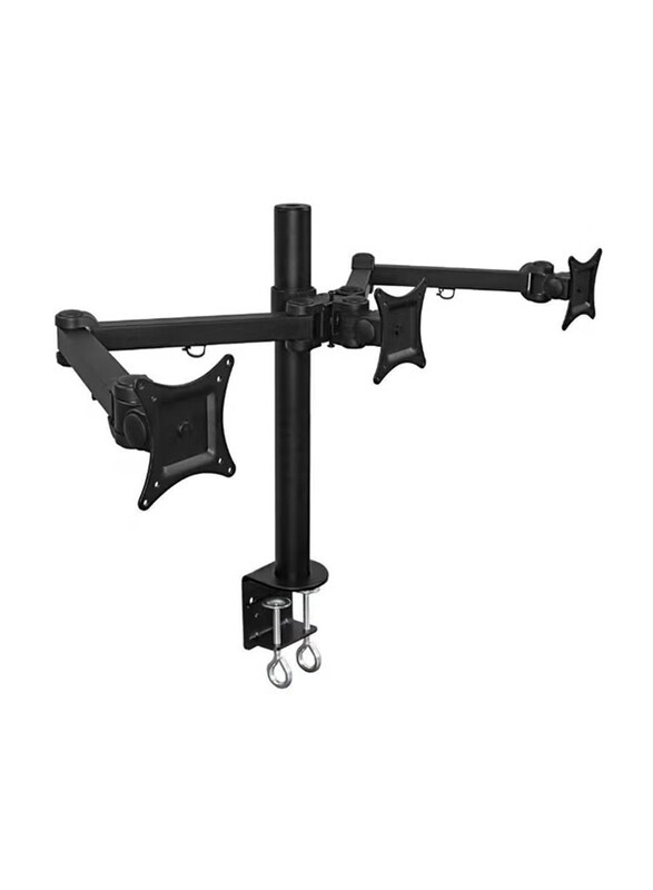 

Universal Full Motion Triple Mount for Monitor, Black