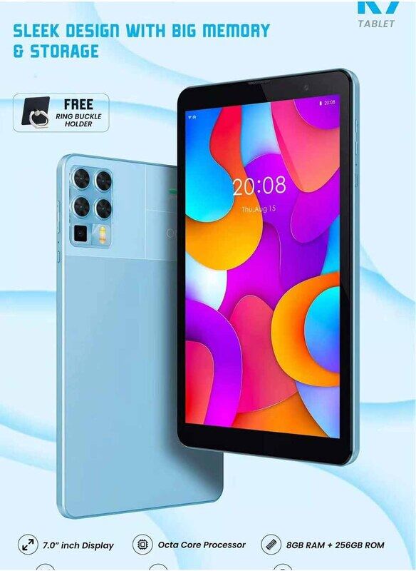 Oteeto K7 256GB Blue 7-inch Tablet, 8GB RAM, 5G