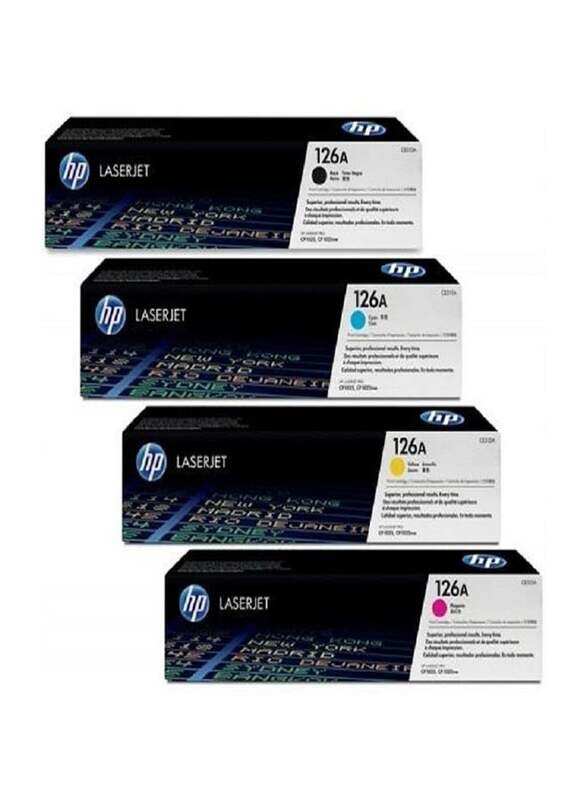 

HP 126A Black and Tri-Colour LaserJet Ink Toner Set, 4 Pieces