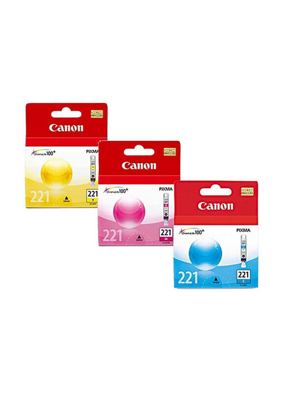 

Canon CLI-221 Tri-Color Standard Yield Ink Cartridge Set, 3 Pieces