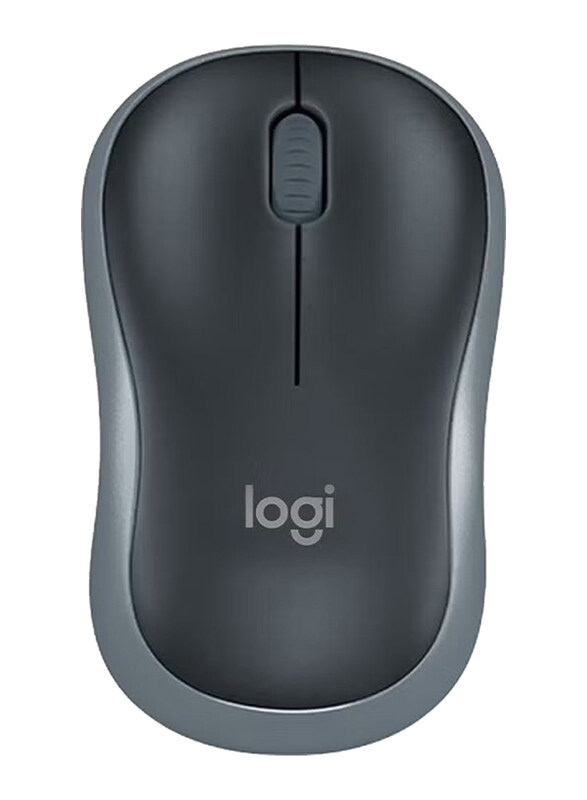 

Logitech M185 Wireless Optical Mouse, Black/Grey