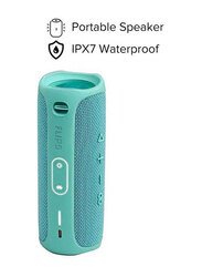 Jbl Flip 5 Portable Waterproof Speaker, JBLFLIP5TEAL, Teal