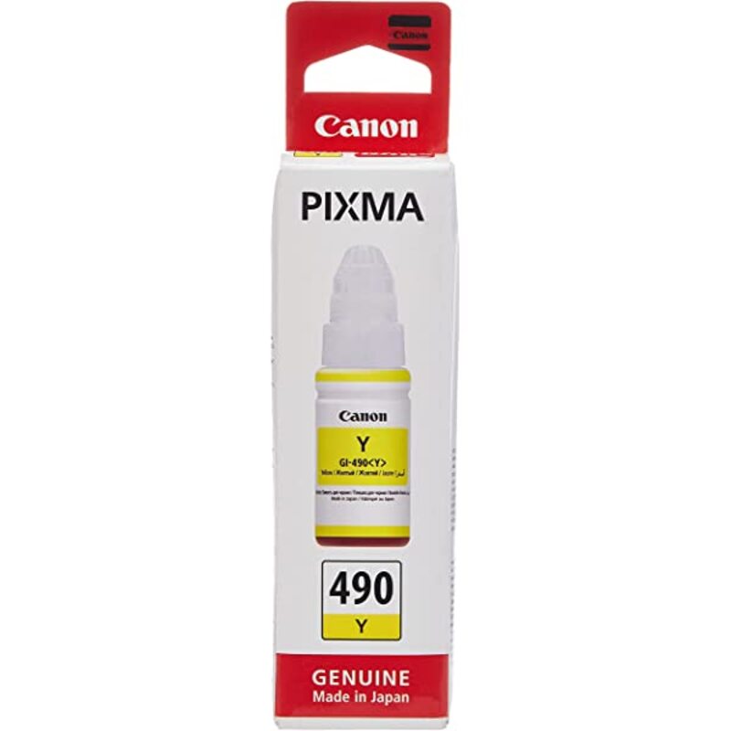Canon GI-490 Yellow Ink Bottle, Original Ink Refill Compatible with  PIXMA G-series Printers, Prints up to 7000 Pages Yellow