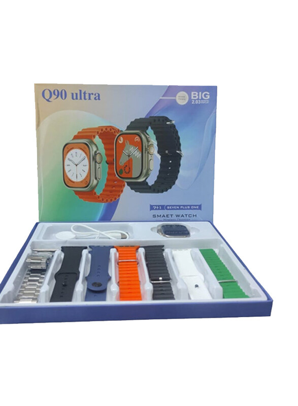 

Generic Smartwatch Q90 Ultra With Six Band, Multicolour