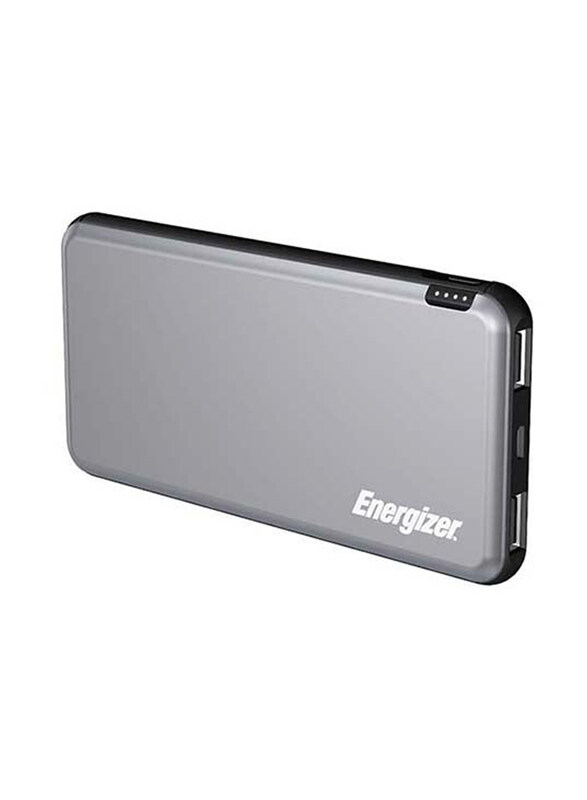 

Energizer 10000mAh 2.1A Fast Charging Power Bank with Dual USB Outputs and USB-C Input, Titanium Grey