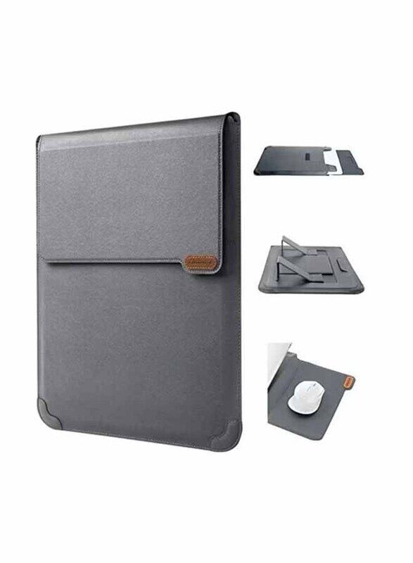 

Nillkin PU Leather Laptop Sleeve Bag with Stand for MacBook Air 13 Case, MacBook Pro M1 2021 & MacBook Pro 14, Grey