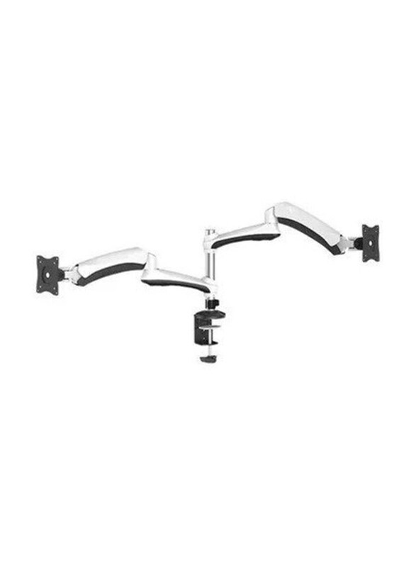

Universal Dual Arm Monitor Desk Mount for Below 32-inch, White