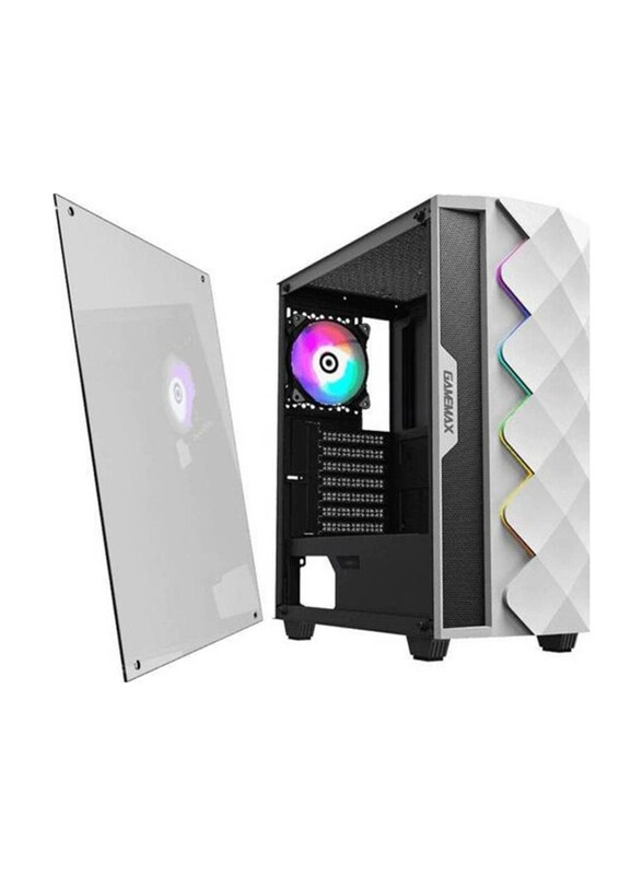 

NA Gamemax Diamond ARGB Mid-Tower PC Gaming Case, White