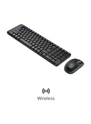 Logitech MK220 Space-Saving Wireless English/Arabic Keyboard and Mouse Combo, Black