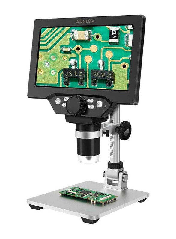 

Generic USB Magnification 12MP Handheld Electronic Coin 7 inch LCD Digital Microscope Camera with 8 Adjustable LED Lights for Adults, Multicolour