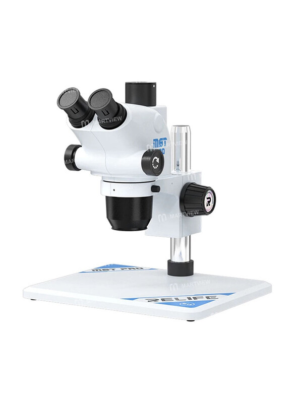 

Relife RL-M6T Pro-B11 6.5X-65X Continuous Zoom Colourful Trinocular HD Stereo Microscope, White