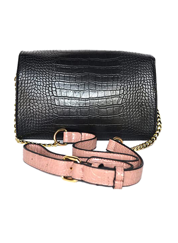 Paris Hilton Handbag with Shoulder Strap for Women, J30631-PH, Black