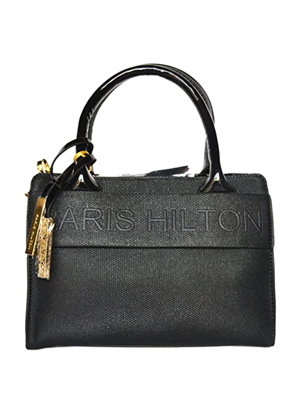 Paris Hilton Handbag with Shoulder Strap for Women, A21014-PH, Black