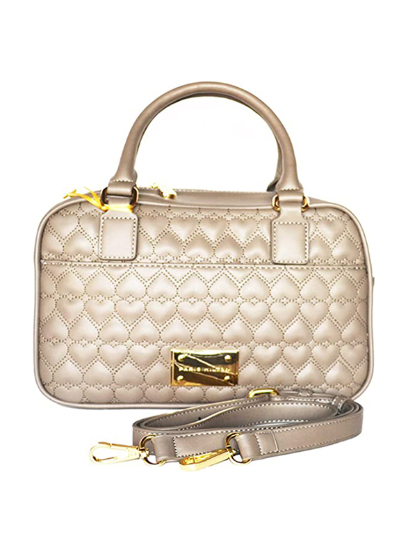 Paris Hilton Handbag with Shoulder Strap for Women, A21007-PH, Grey