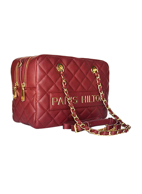 Paris Hilton Handbag with Shoulder Strap for Women, B29560-PH, Red