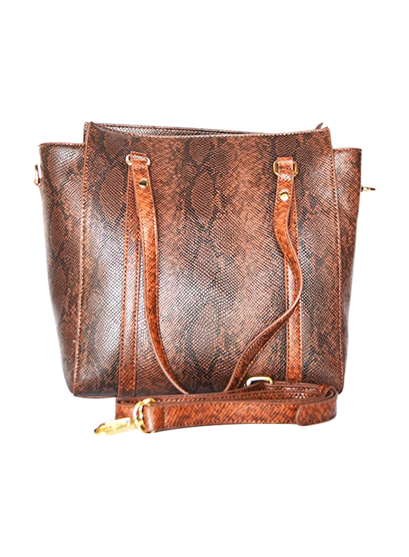 Paris Hilton Handbag with Shoulder Strap for Women, N30197-PH, Dark Brown