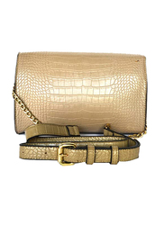 Paris Hilton Handbag with Shoulder Strap for Women, J30631-PH, Beige