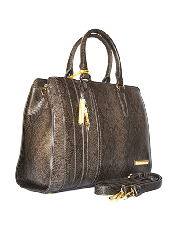 Paris Hilton Zipper Pocket Magnetic PU Leather Handbag with Shoulder Strap for Women. A21016-PH, Grey