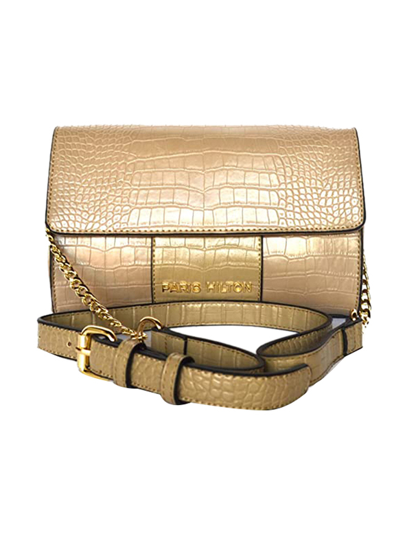 Paris Hilton Handbag with Shoulder Strap for Women, J30631-PH, Beige