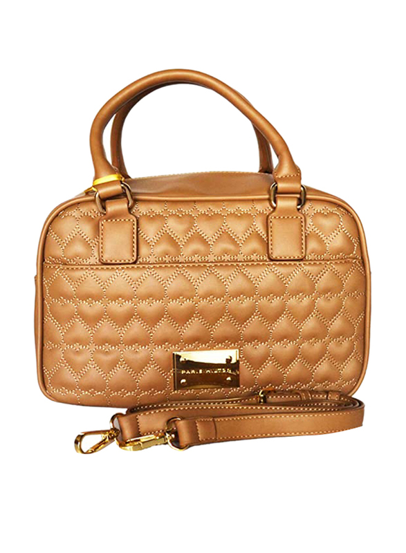 Paris Hilton Handbag with Shoulder Strap for Women, A21007-PH, Light Brown