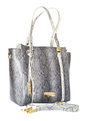 Paris Hilton Handbag with Shoulder Strap for Women, N30197-PH, Dark Grey