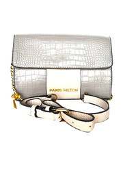 Paris Hilton Handbag with Shoulder Strap for Women, J30631-PH, Grey