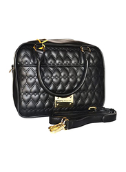 Paris Hilton Handbag with Shoulder Strap for Women, A21007-PH, Black