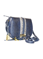 Paris Hilton Handbag with Shoulder Strap for Women, N30196-PH, Dark Blue